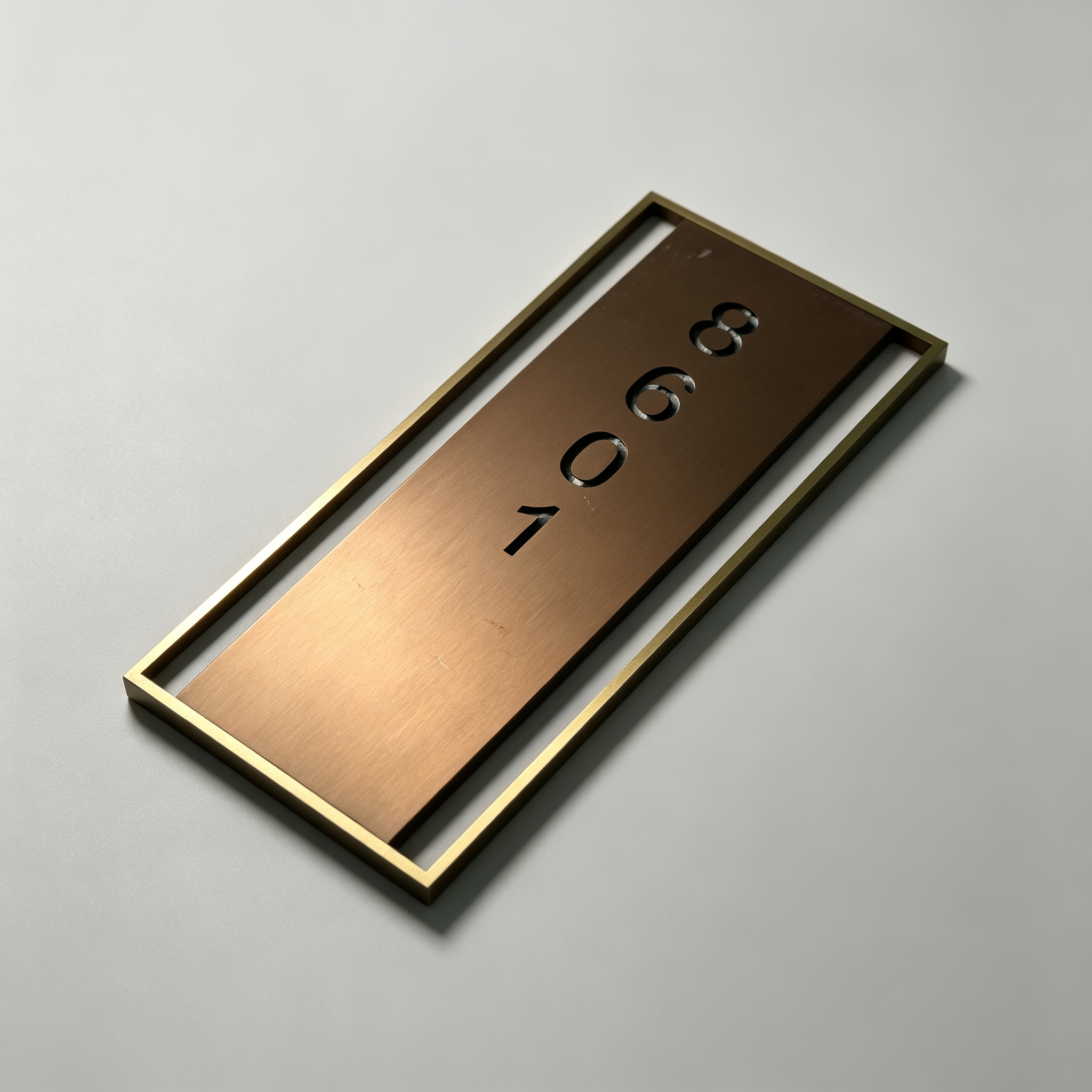 Metal Hotel Room Number Door Plaque