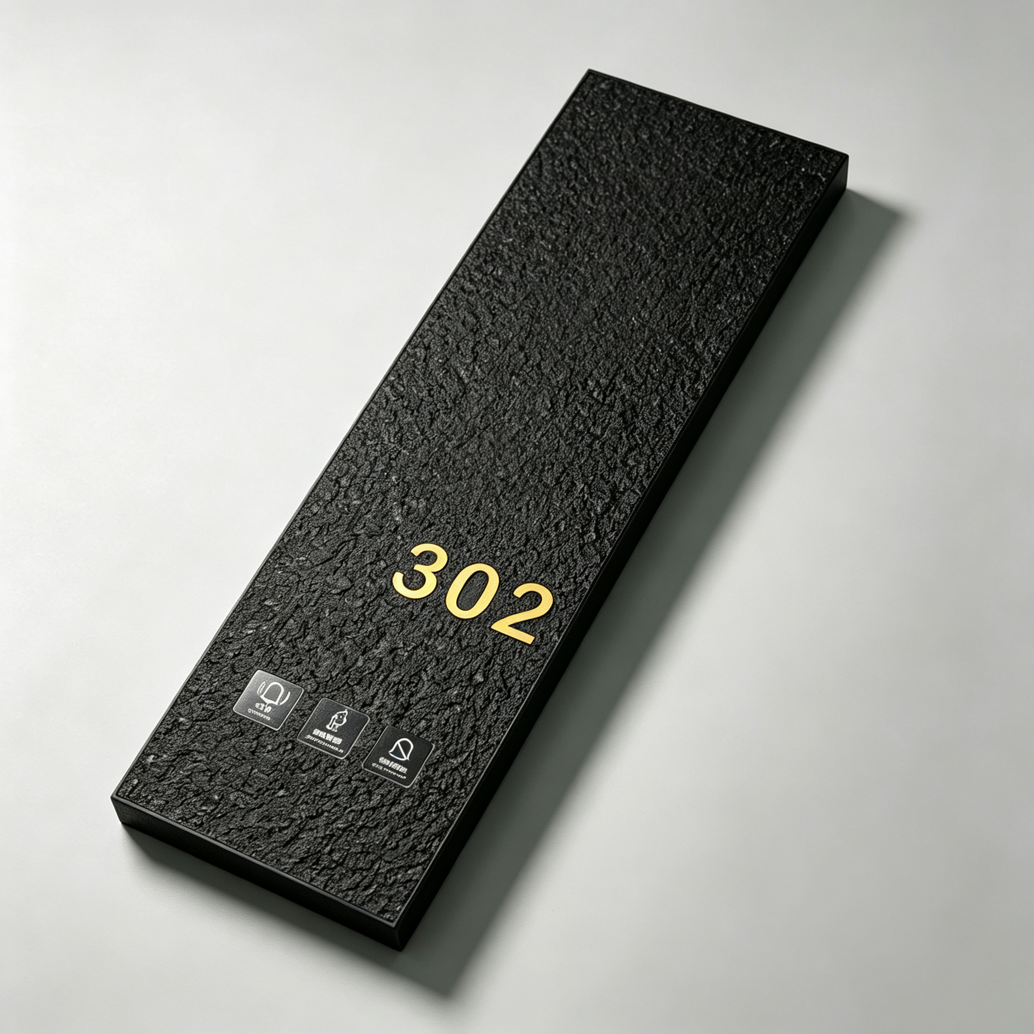 Stone Texture Hotel Room Number Sign