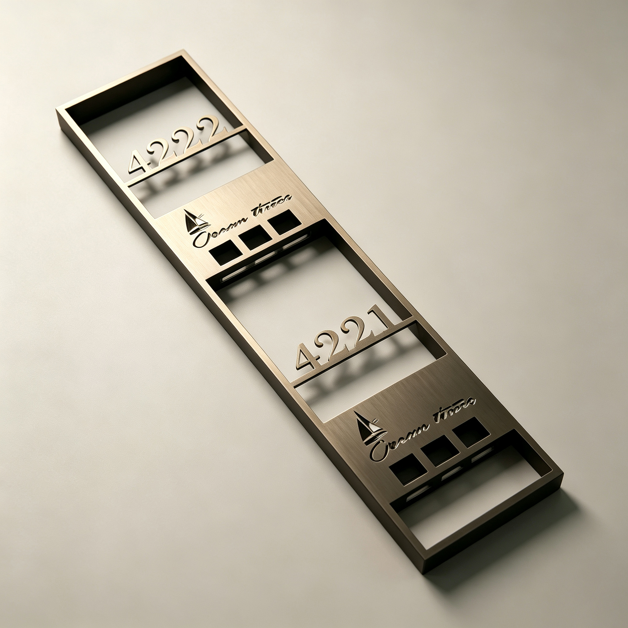Dual Room Number Metal Door Plate