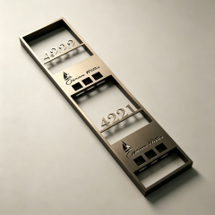 Dual Room Number Metal Door Plate