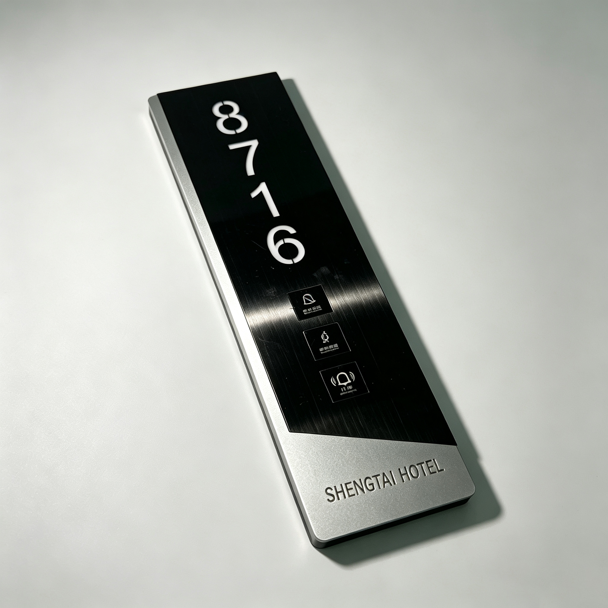 Metal Hotel Room Number Plate With Doorbell