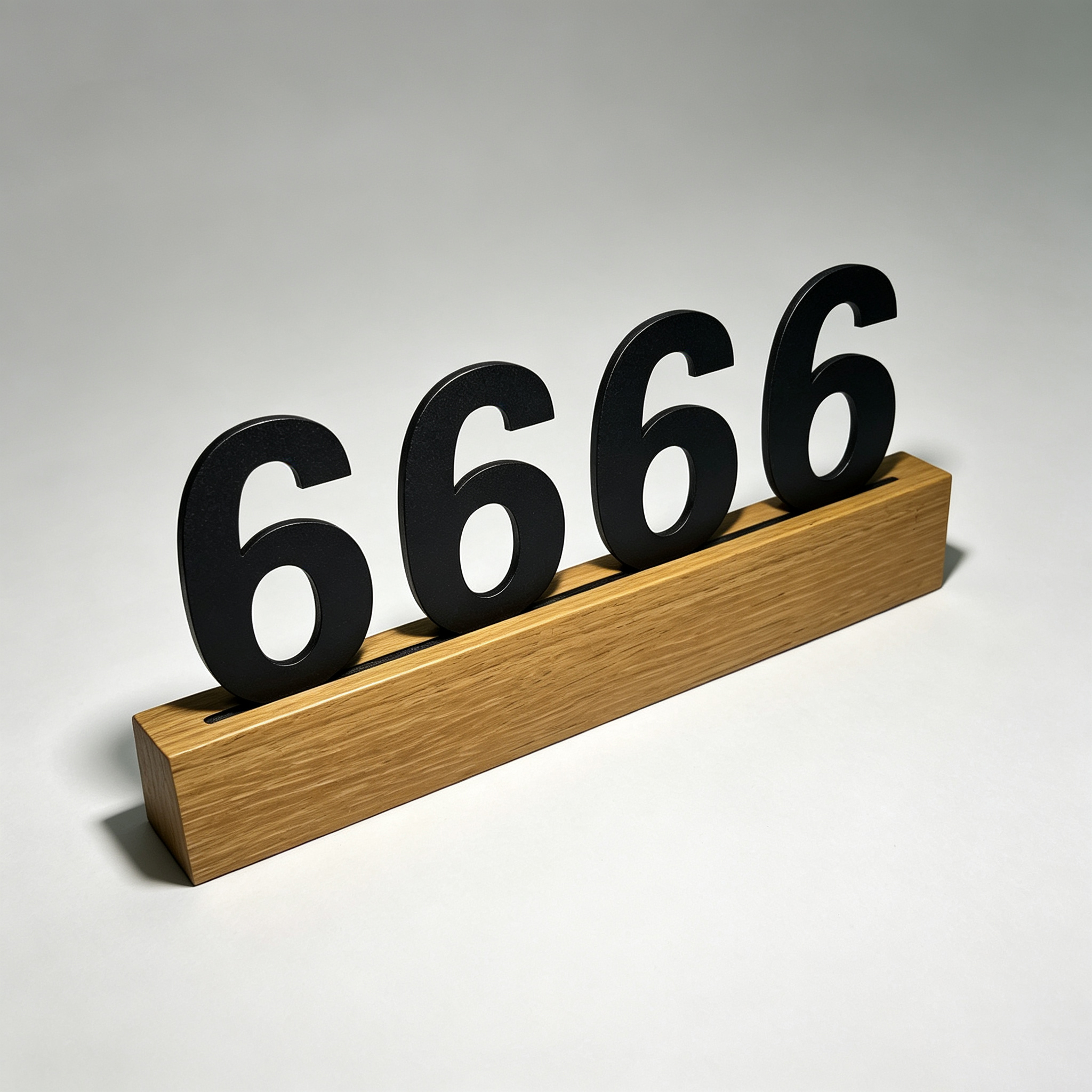 3D Floating House Number Sign Wooden Base
