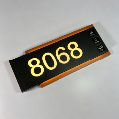 Backlit LED Hotel Room Sign With Doorbell Touch Buttons