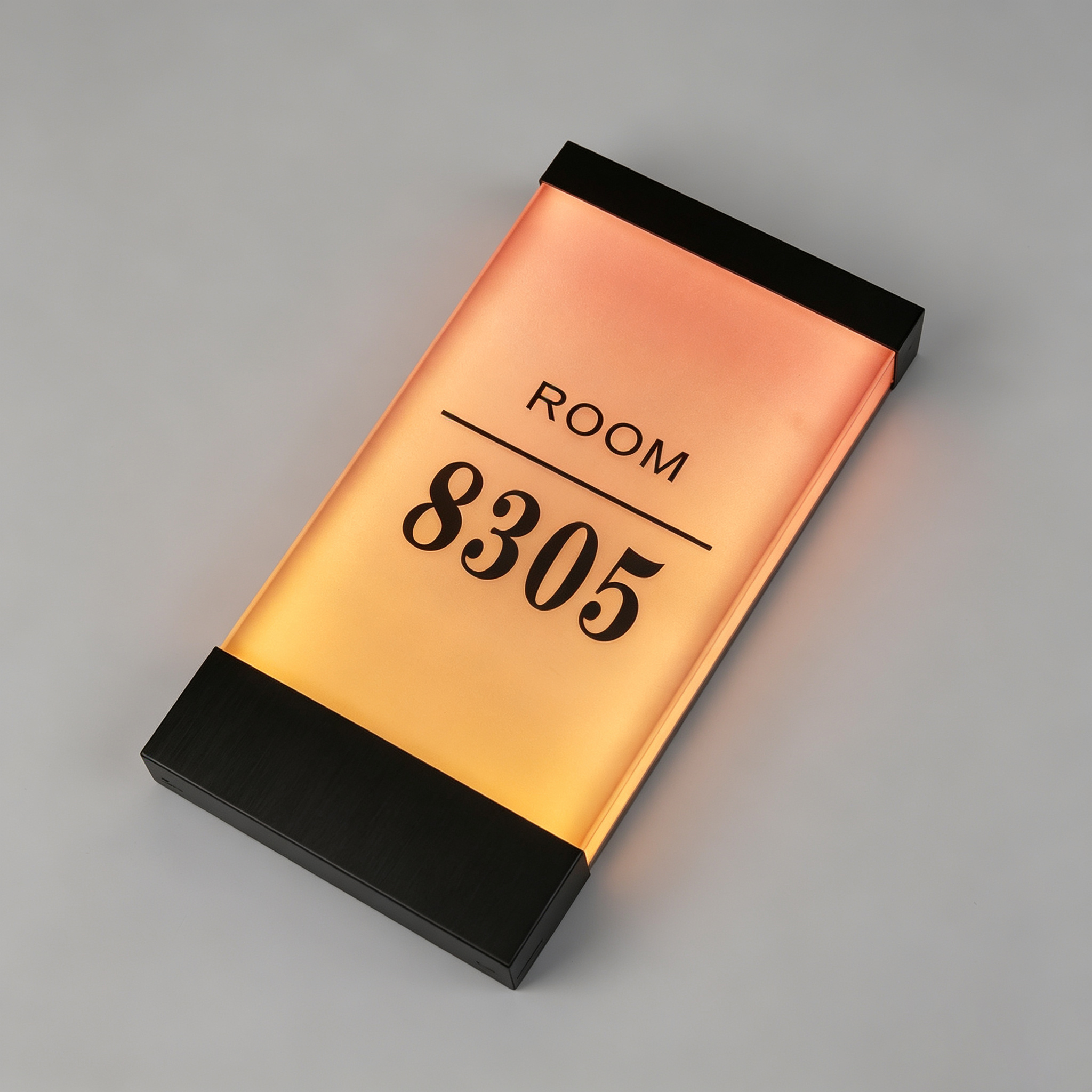 Backlit LED Hotel Room Number Sign Illuminated Door Plate