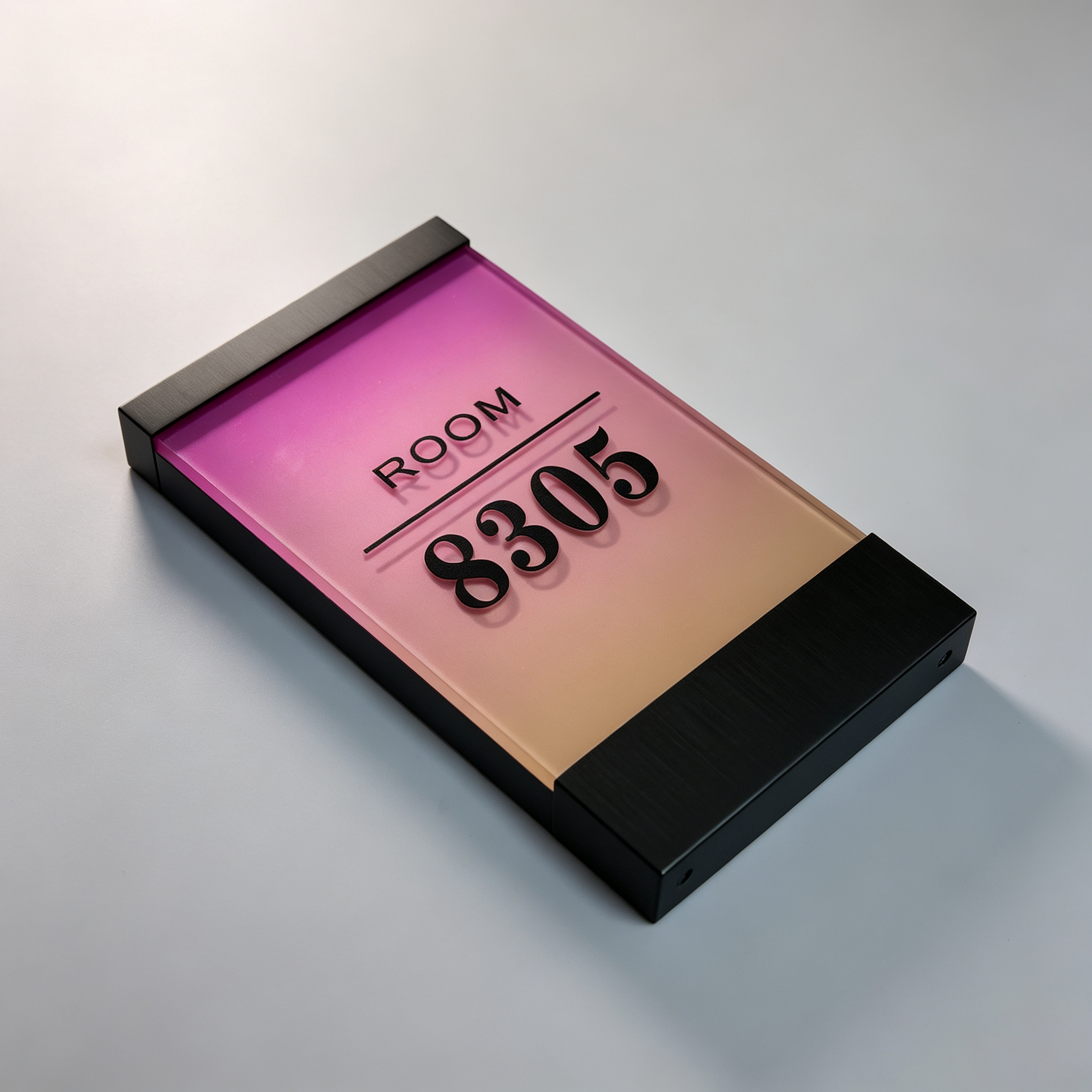 Backlit LED Hotel Room Number Sign Illuminated Door Plate