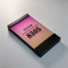 Backlit LED Hotel Room Number Sign Illuminated Door Plate
