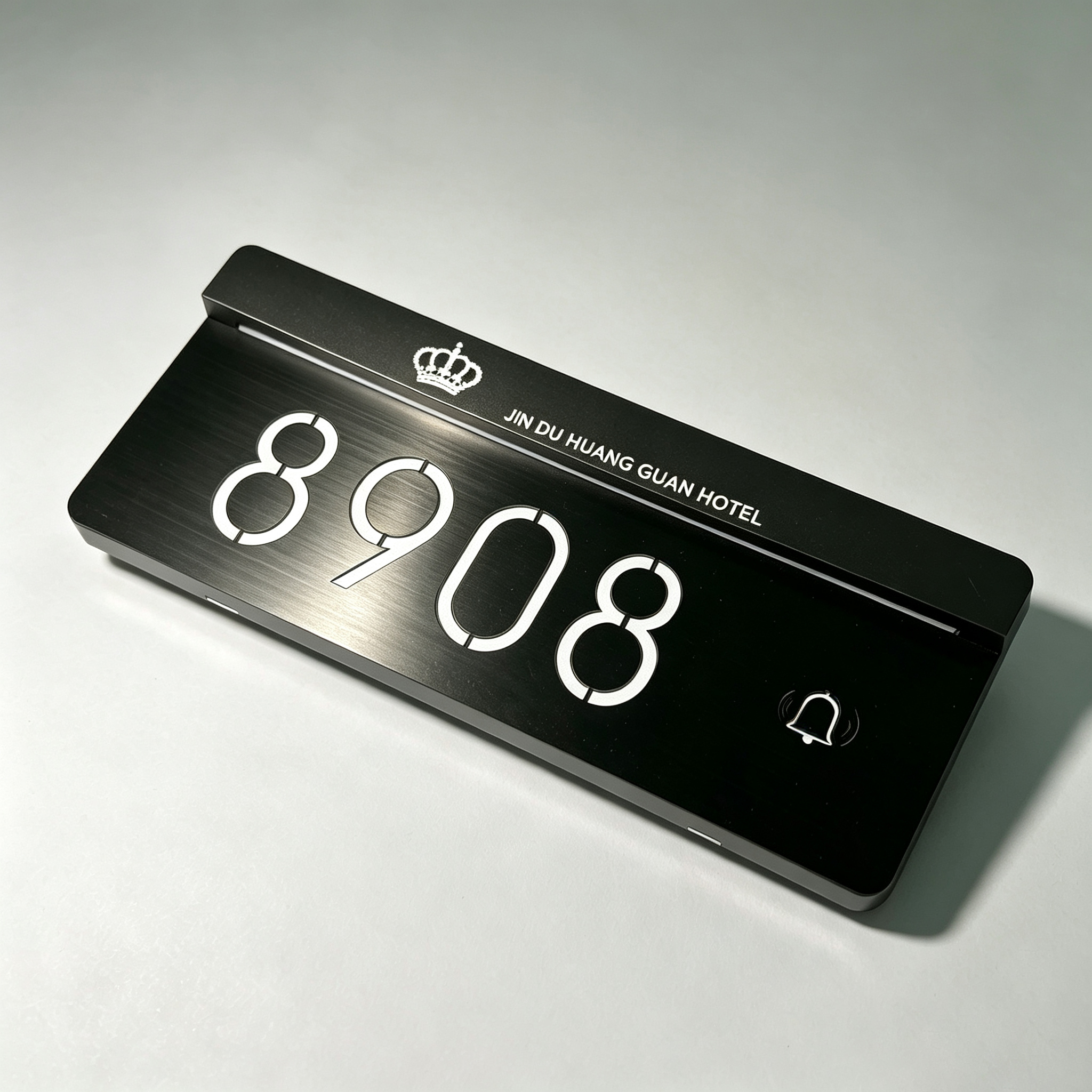 Horizontal LED Illuminated Hotel Door Sign With Doorbell