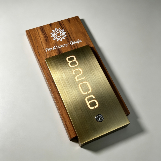 Dual‑Layer LED Lighted Hotel Door Sign With Doorbell
