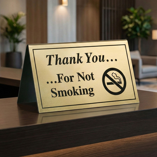 Custom Modern Design No Smoking Sign Plate