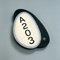 Oval Backlit Hotel Door Sign with Doorbell