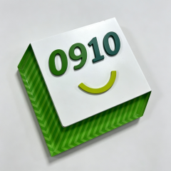 Color 3D Raised Room Number Door Sign