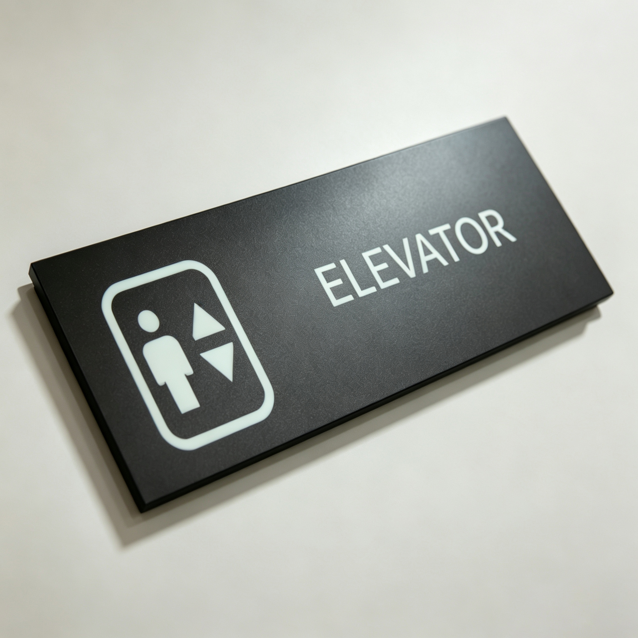 Horizontal Commercial Elevator Signage With Lift Pictogram Symbol