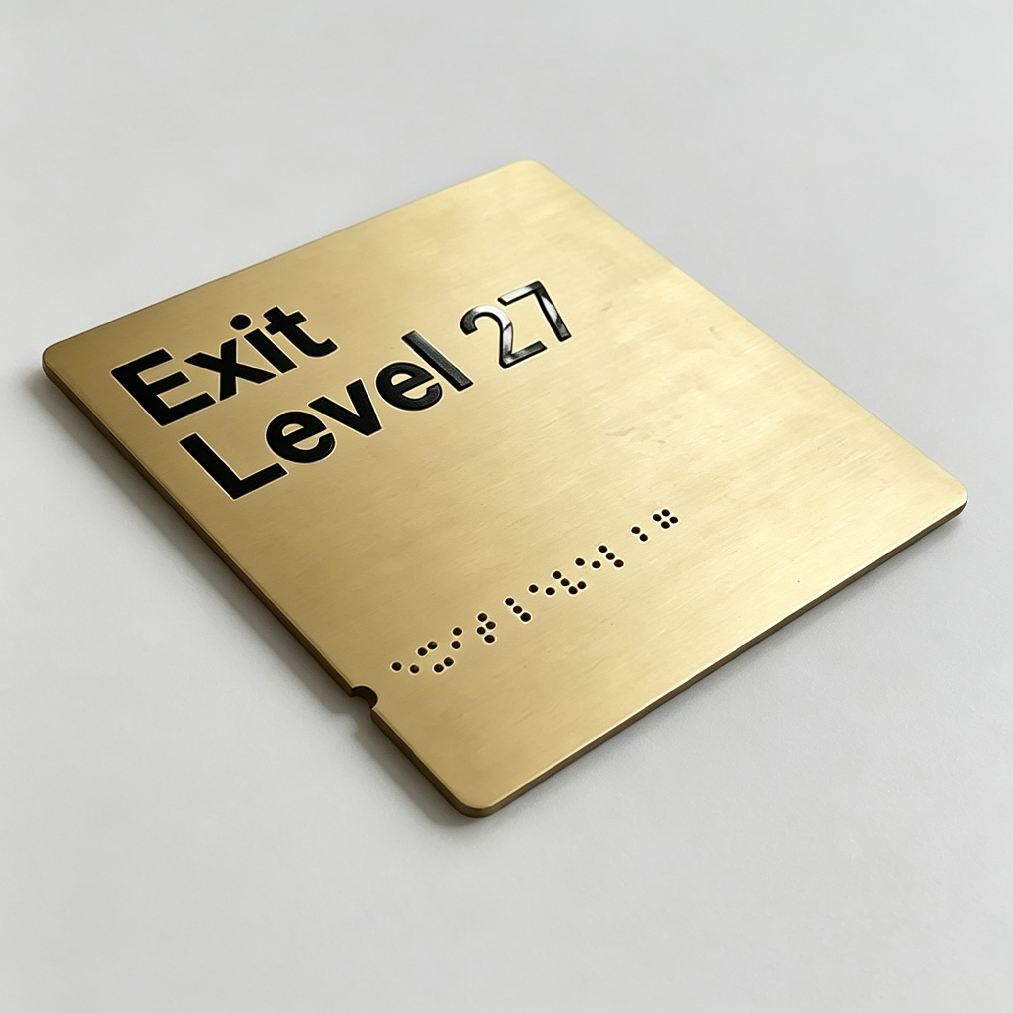 Stainless Steel Ada Metal Braille Acrylic Office Number Hotel Brass House Numbers