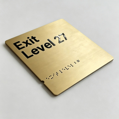 Stainless Steel Ada Metal Braille Acrylic Office Number Hotel Brass House Numbers