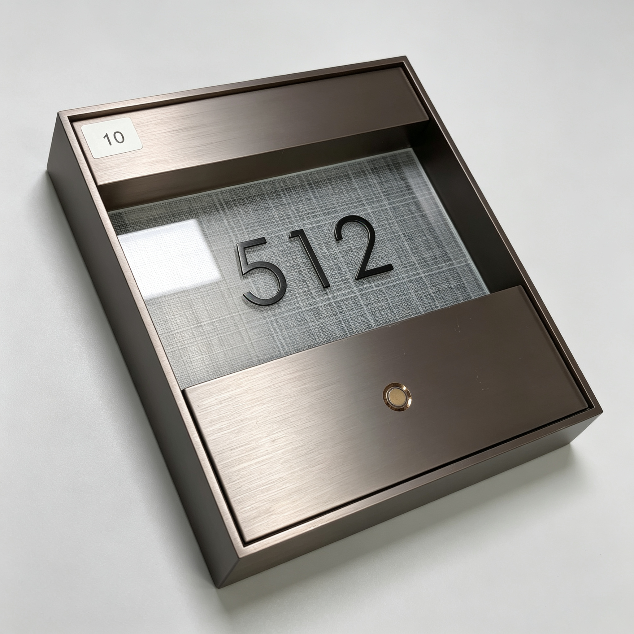 Square Recessed‑Frame Hotel Room Number Sign