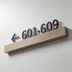 Wooden Wall Mount Room Range Direction Sign