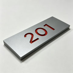Aluminum Cutout Room Number Door Sign