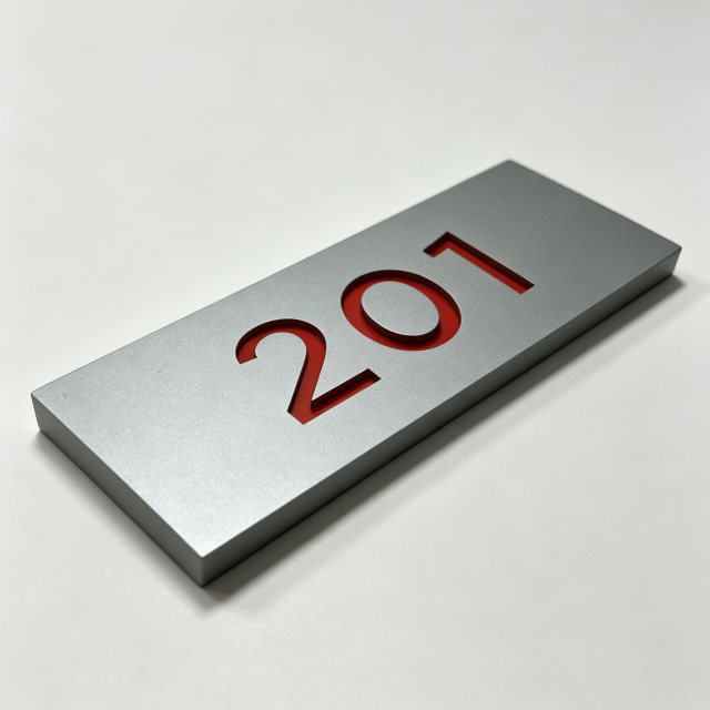 Aluminum Cutout Room Number Door Sign