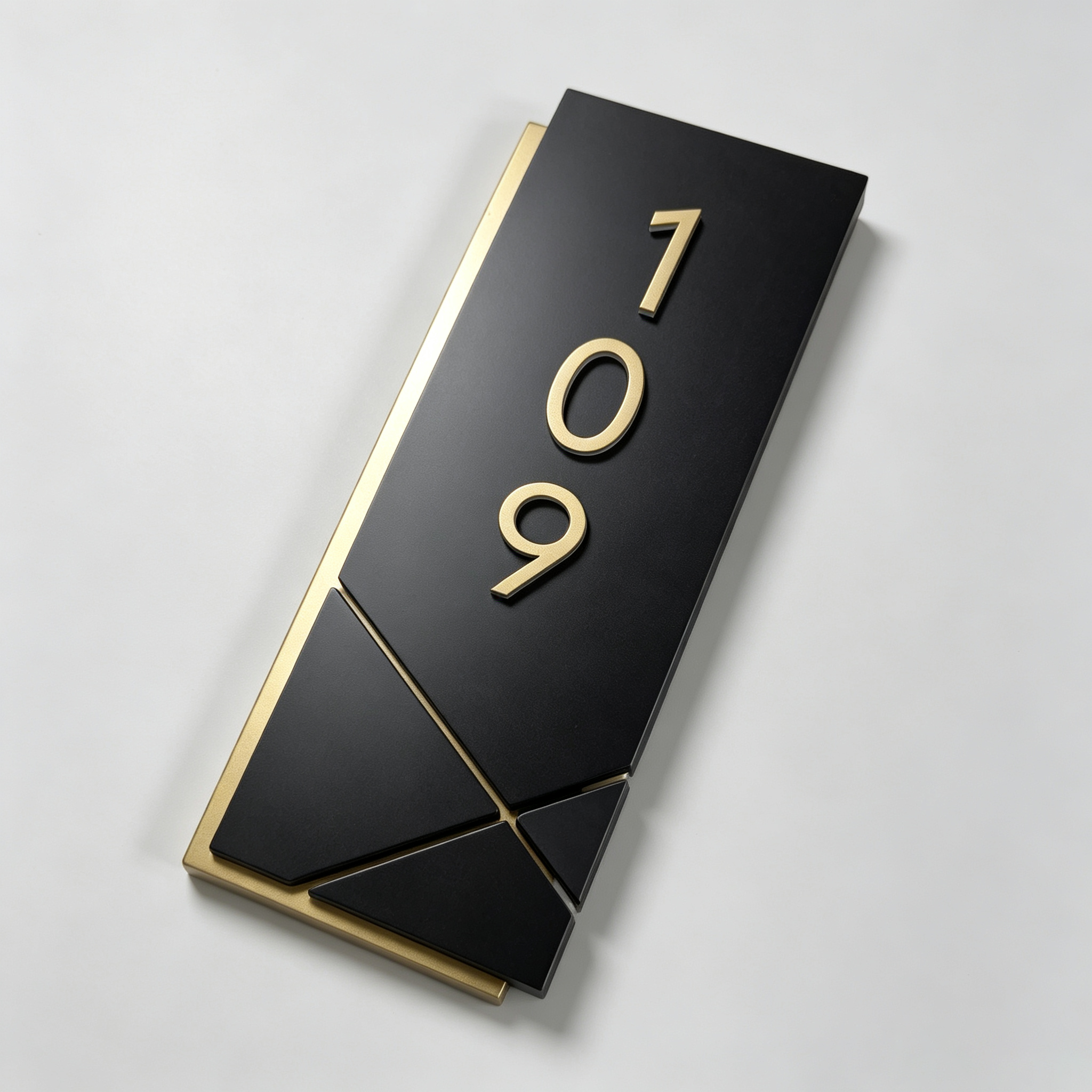 Black Gold 3D Hotel Room Number Plate