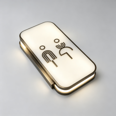 Rounded Edge Illuminated Toilet Wall Mounted Sign
