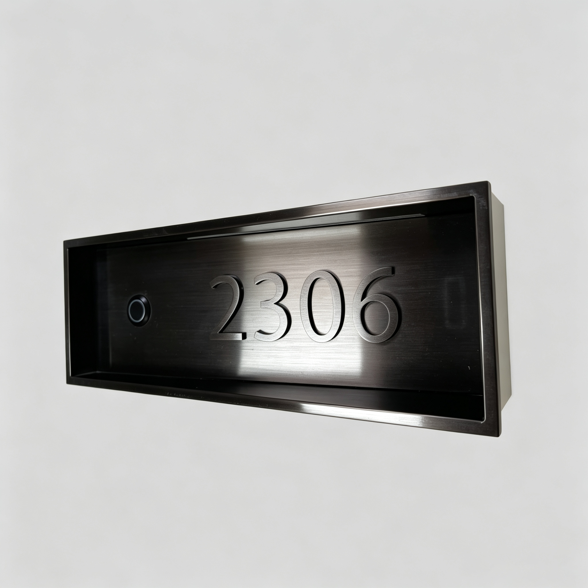 Stainless Steel Hotel Room Plate with Doorbell