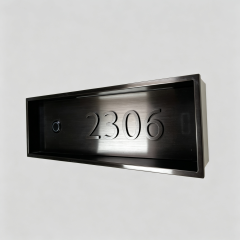 Stainless Steel Hotel Room Plate with Doorbell