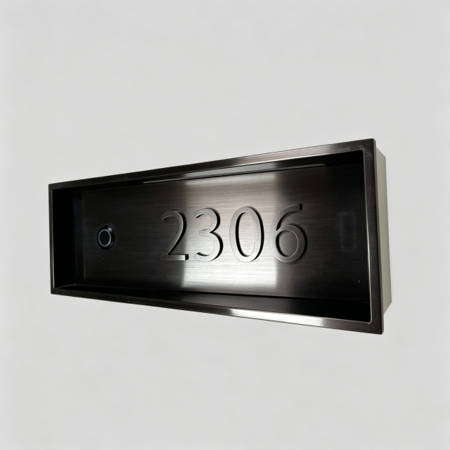 Stainless Steel Hotel Room Plate with Doorbell