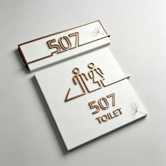 Non‑illuminated Custom Wall Mounted Hotel Door Plaque
