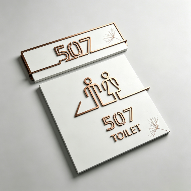 Non‑illuminated Custom Wall Mounted Hotel Door Plaque