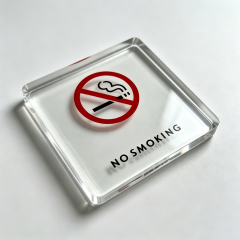 Square Acrylic No‑Smoking Facility Wall Sign