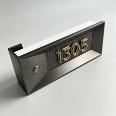 Modern Hotel Room Door Sign With Doorbell Button