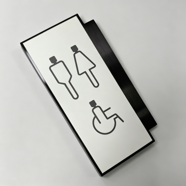 Modern Handicap Toilet Public Washroom Door Sign