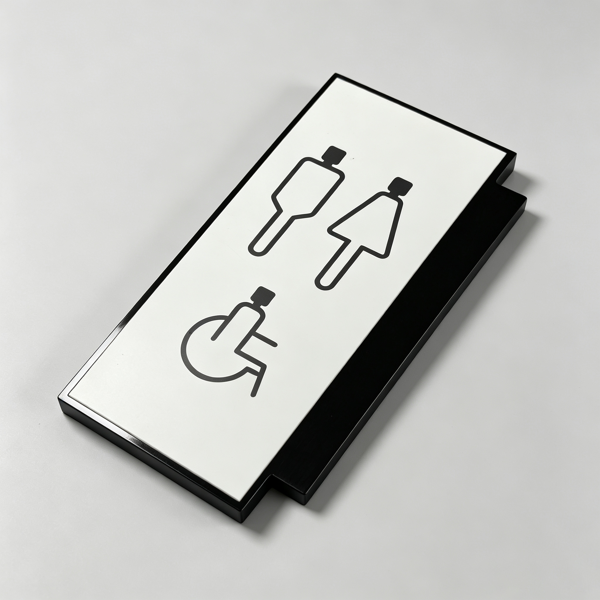 Modern Handicap Toilet Public Washroom Door Sign