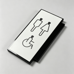 Modern Handicap Toilet Public Washroom Door Sign