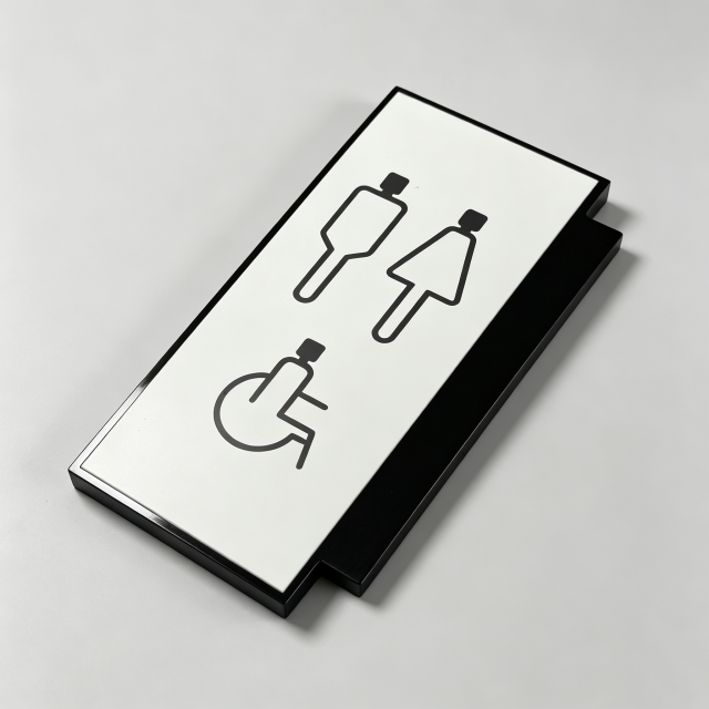Modern Handicap Toilet Public Washroom Door Sign