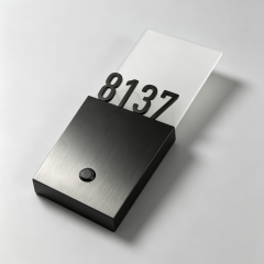 Black Metal Hotel Room Sign With Doorbell & Acrylic Panel