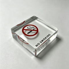 Square Acrylic No‑Smoking Facility Wall Sign