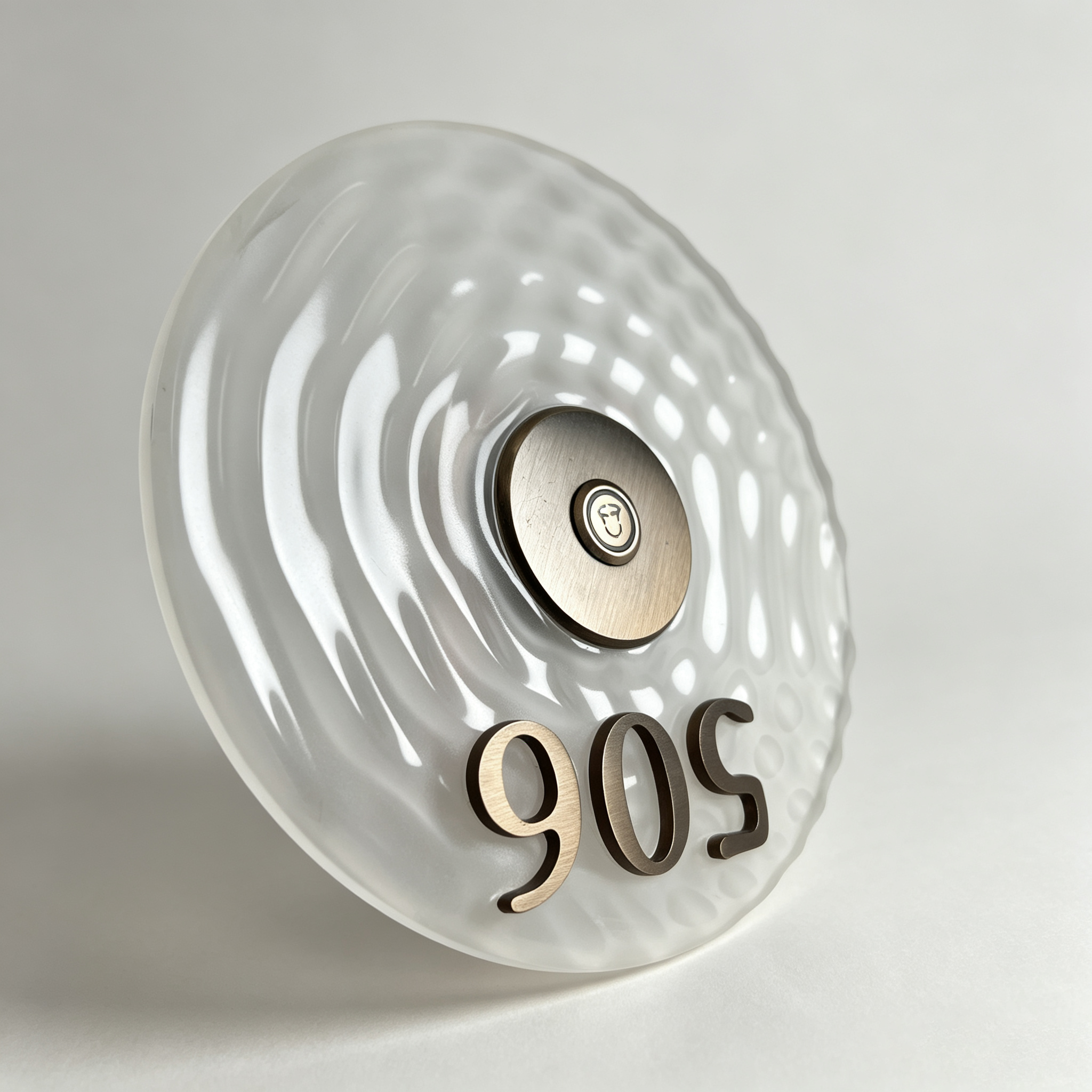 Round Hotel Door Sign With Room Number & Doorbell