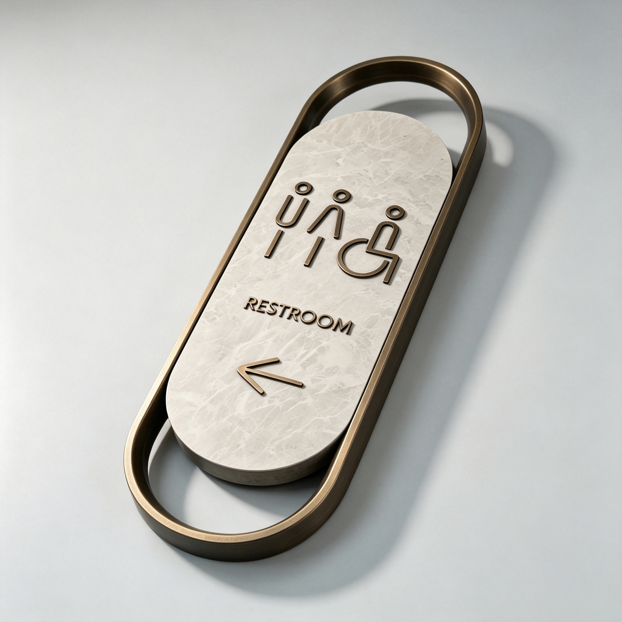 Modern Handicap Toilet Public Washroom Door Sign