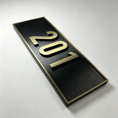 Luxury 3D Raised Room Number Door Sign