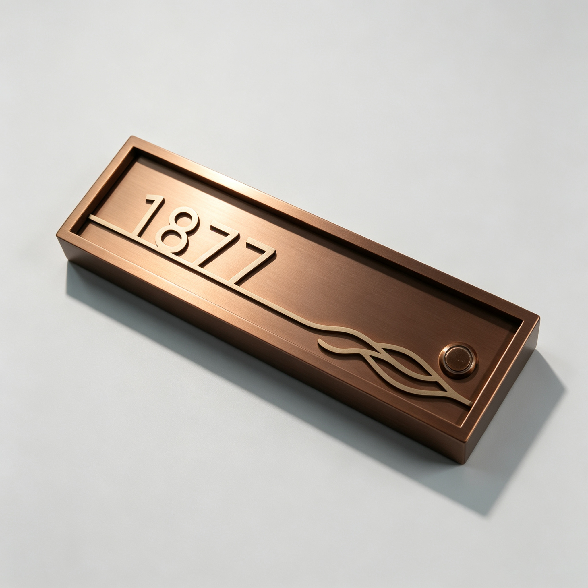 Bronze Framed Hotel Room Sign with Doorbell
