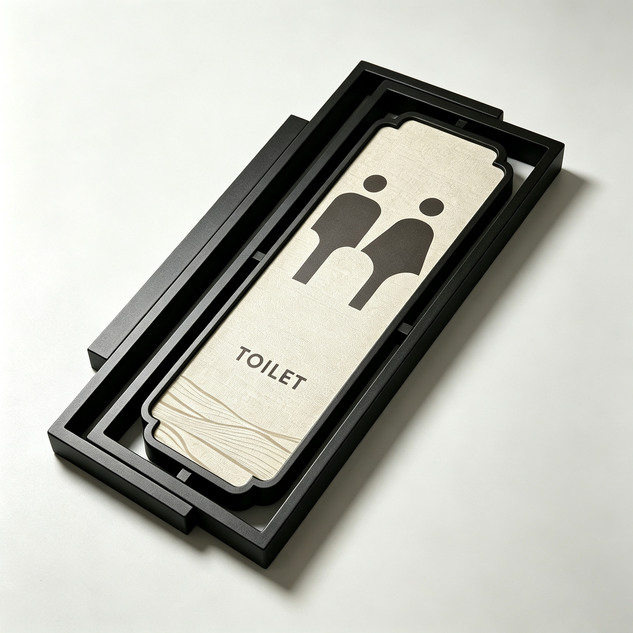Vertical Decorative Toilet Signage With Male & Female Pictogram Icons