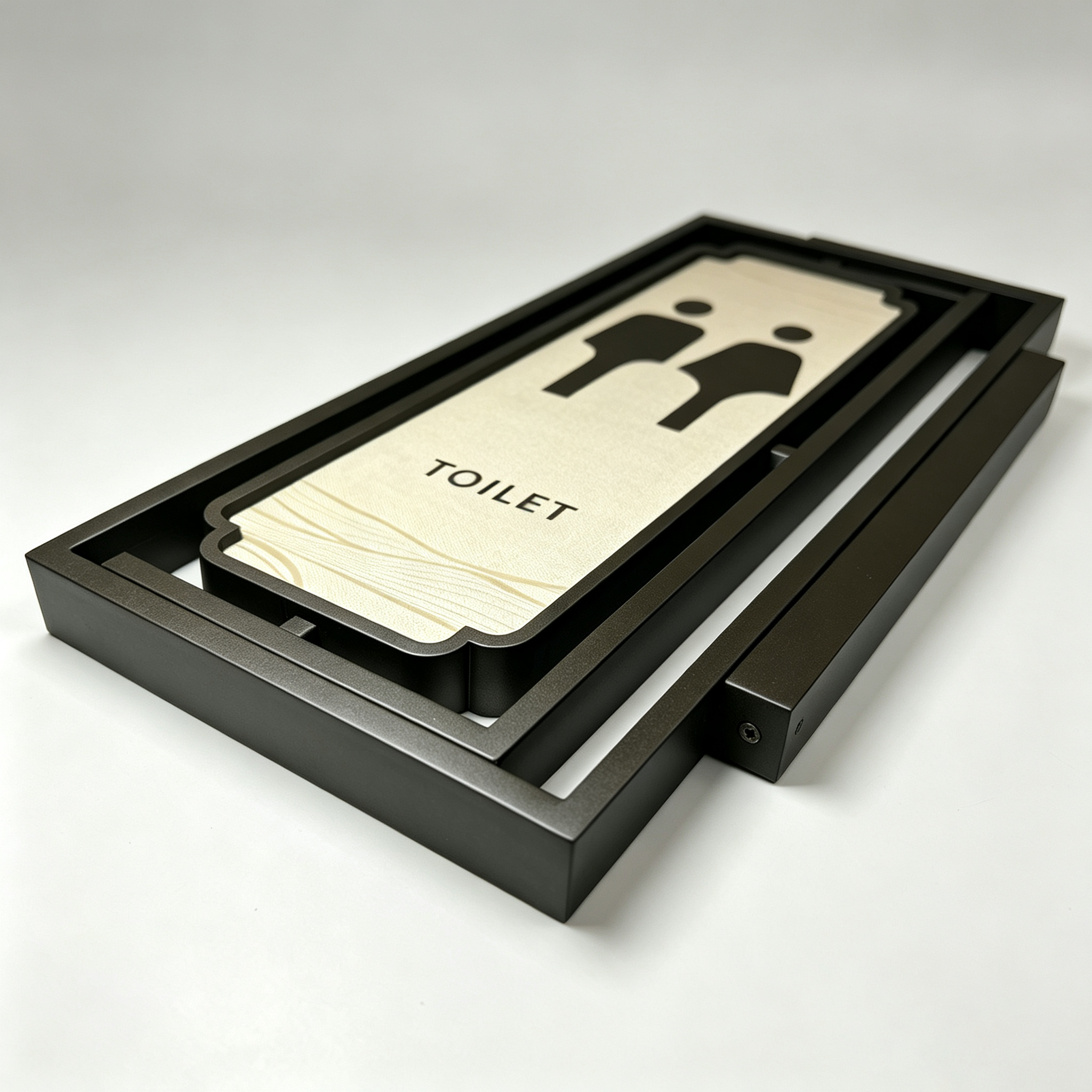 Vertical Decorative Toilet Signage With Male & Female Pictogram Icons