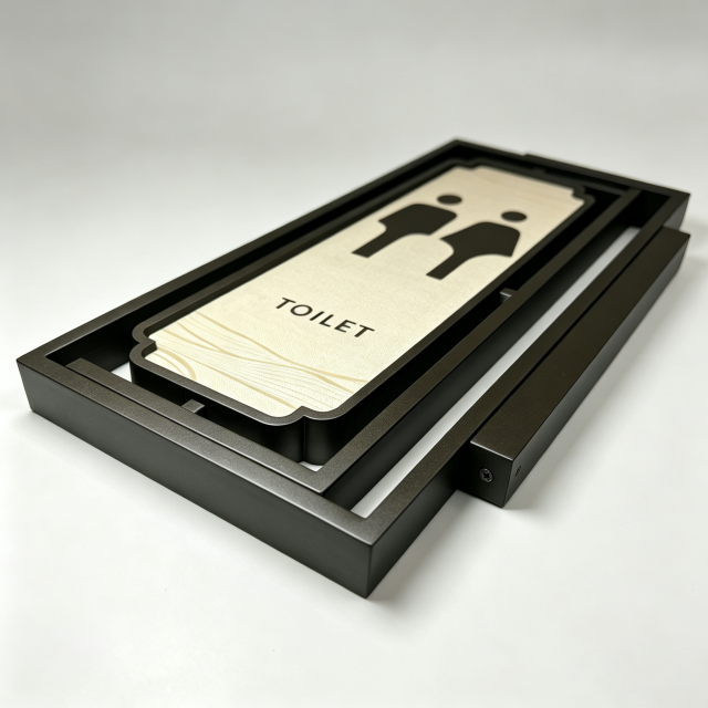 Vertical Decorative Toilet Signage With Male & Female Pictogram Icons
