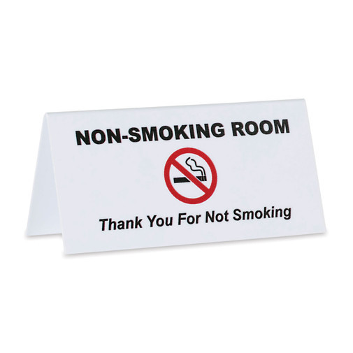 Tent‑Style Counter Top Warning Plaque, Non‑Smoking Notice Table Sign For Hotel