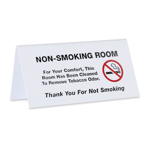 Tent‑Style Counter Top Warning Plaque, Non‑Smoking Notice Table Sign For Hotel