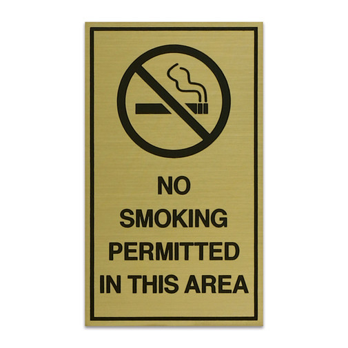 Vertical Metal Area Notice Sign Set Smoking Permitted & No Smoking Permitted Hotel Facility Signs