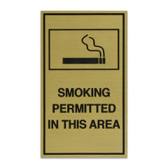 Vertical Metal Area Notice Sign Set Smoking Permitted & No Smoking Permitted Hotel Facility Signs