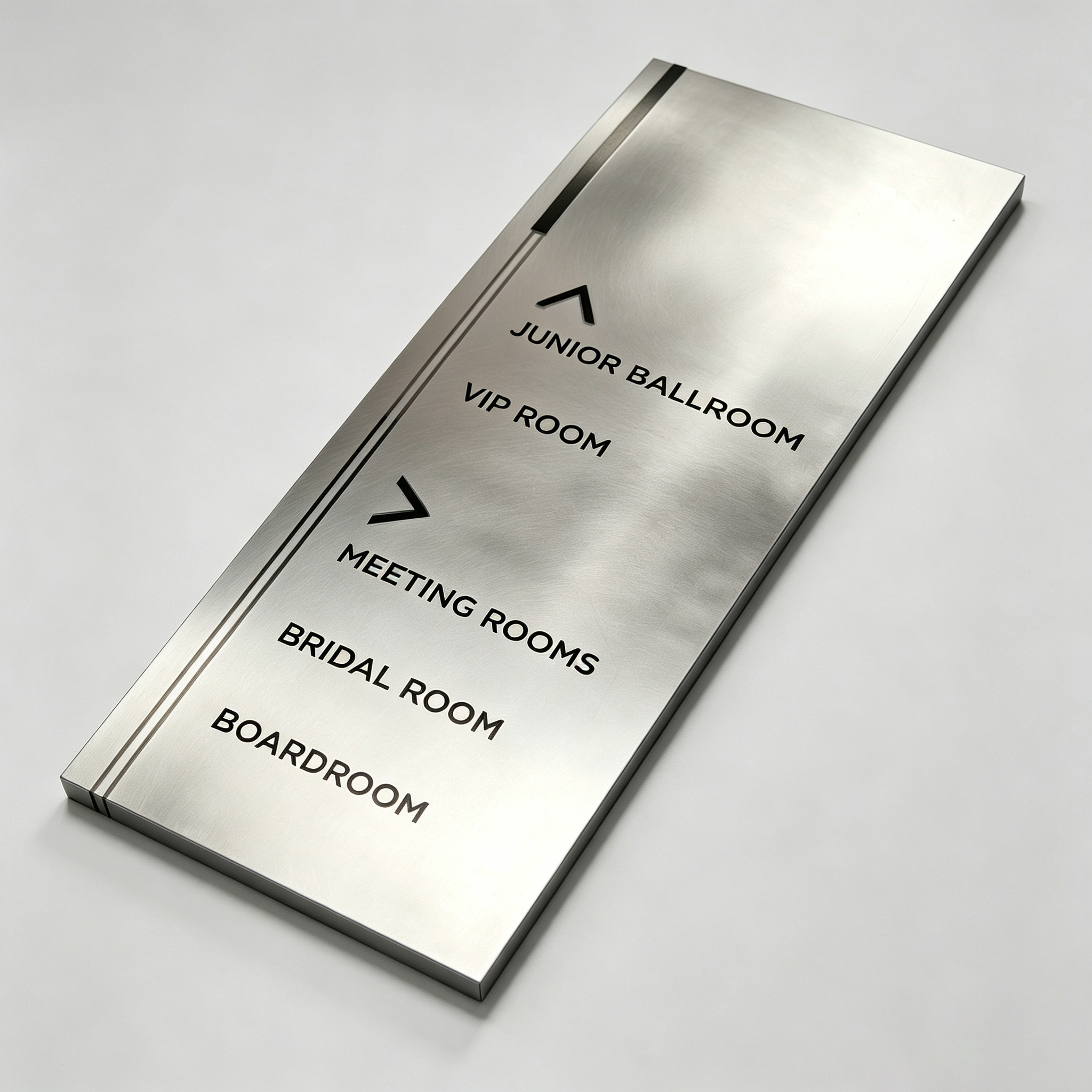 Custom Wayfinding Direction Sign For Hotel Ballroom Meeting Room Facility Guidance Plaque