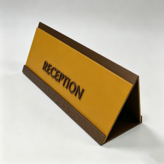 Table Top Reception Tent Sign, Hotel Facility Desk Name Plaque